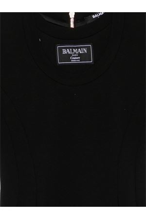 black cotton dress BALMAIN PARIS KIDS | BX1C01J0371930